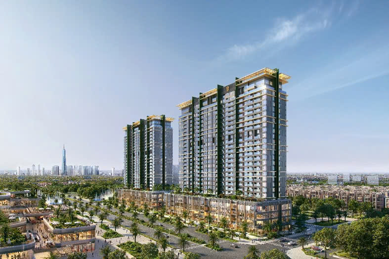 A group of tall buildings with trees and roadsAI-generated content may be incorrect.