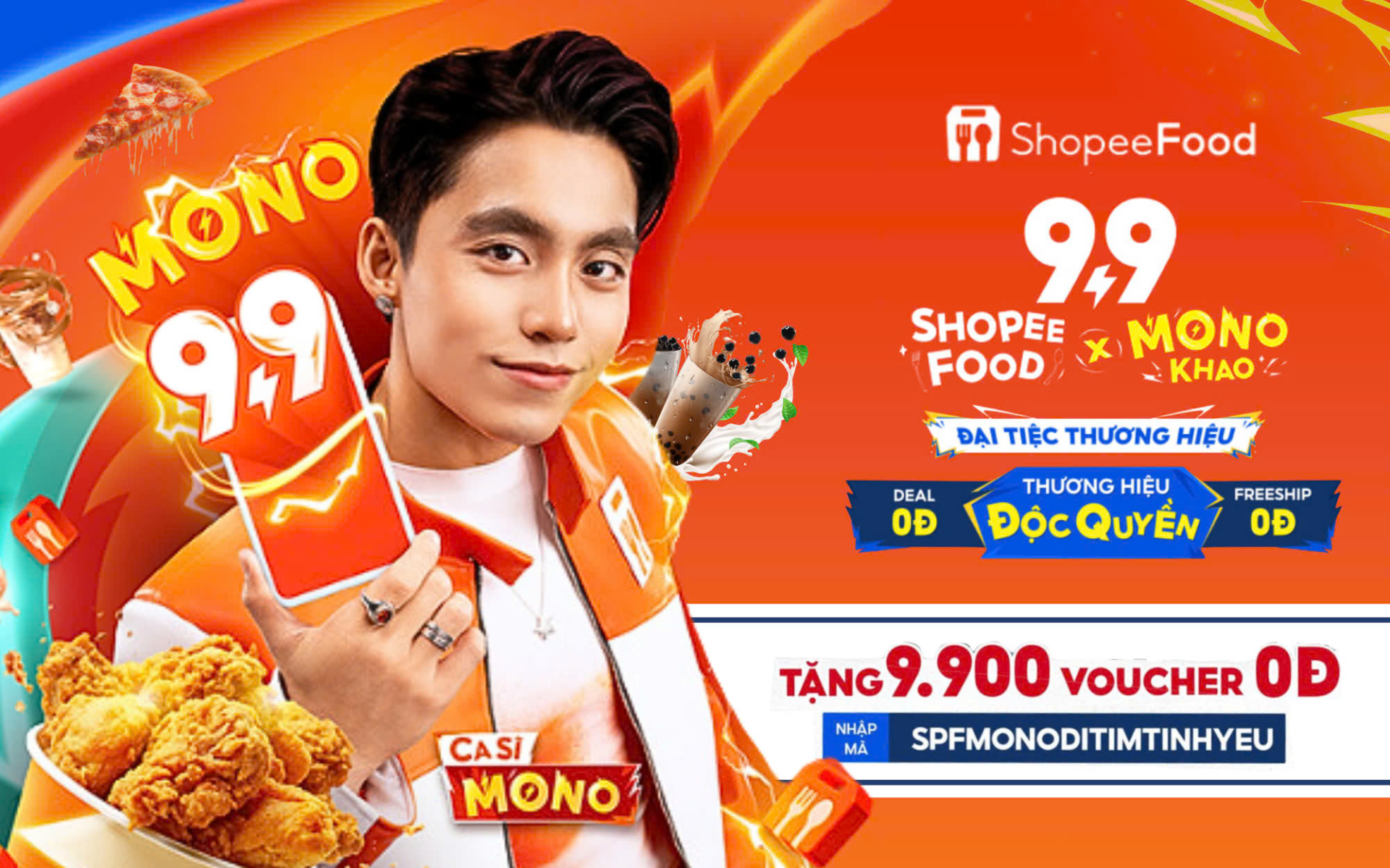 ShopeeFood “mách kế” cho fan của Mono cách đi tìm tình yêu thành công với Đại tiệc siêu deal